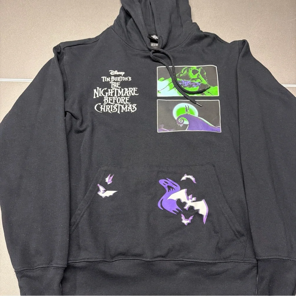 Nightmare Before Christmas Men's and Big Men's Front Back Graphic Hoodie Size XS